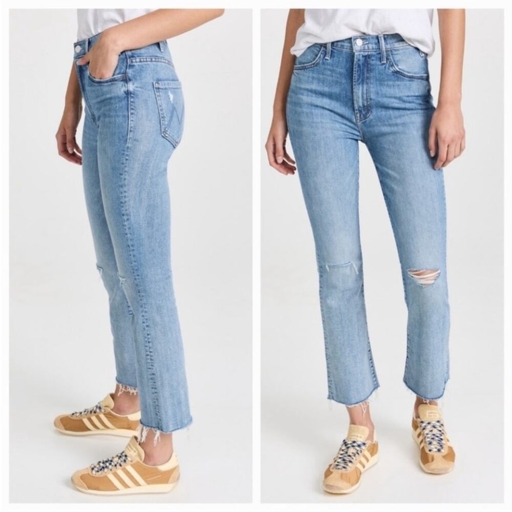 MOTHER Superior Jeans The Hustler Ankle Fray in Crashing Hard Womens 27
